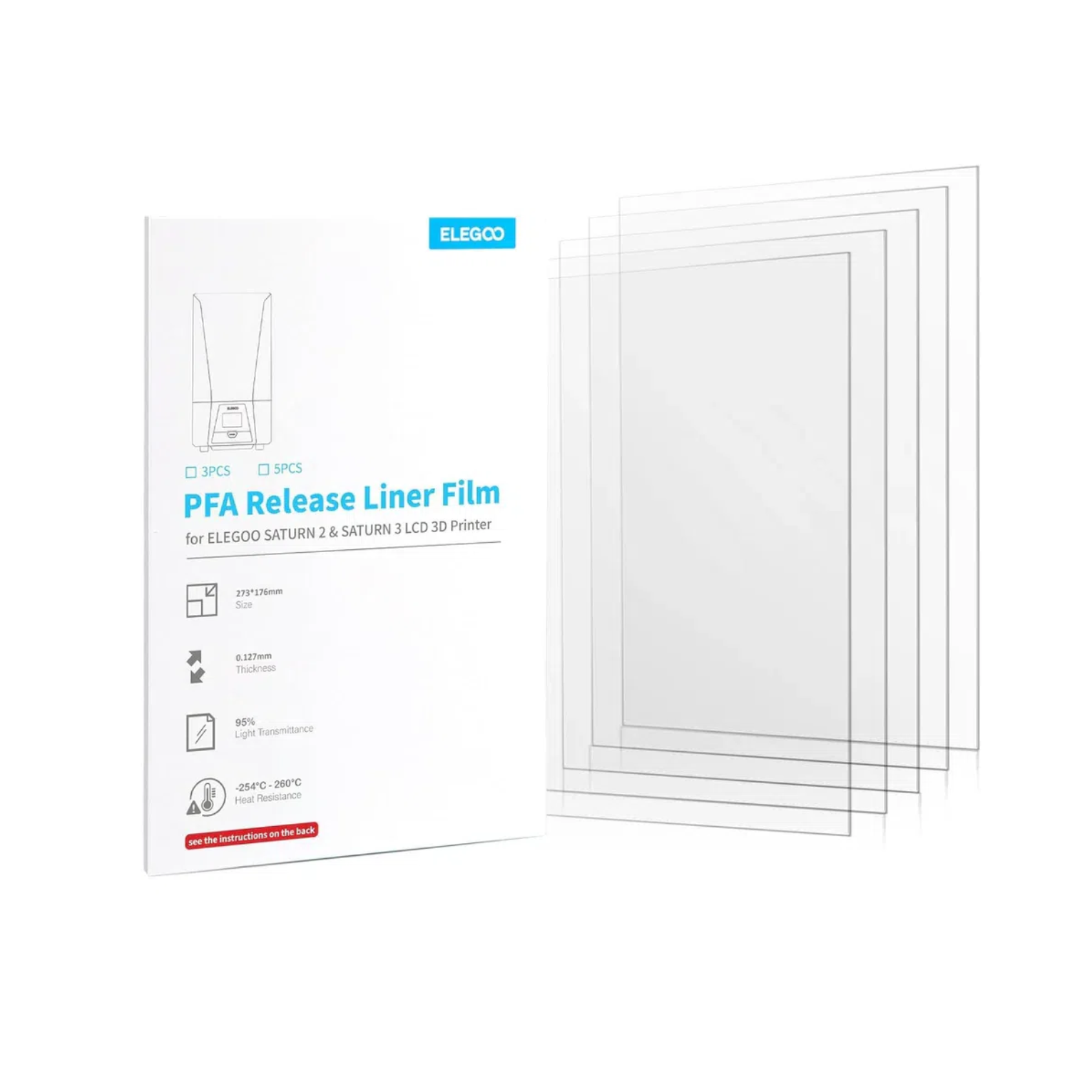 3D Printer Resin - Film voor ELEGOO PFA Release Liner