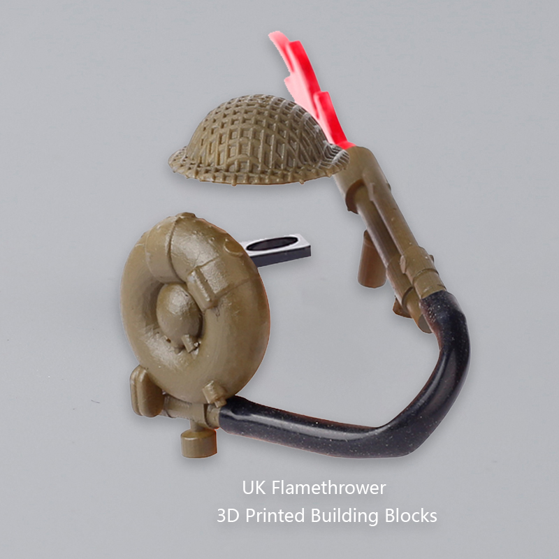 3D Printing Lego Bricks - Moc Ww2 Militair Britse MK-II Vlammenwerpers