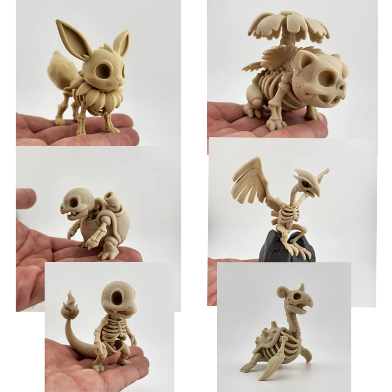 3D Printing Gundam - Pokémon Fossil Bone Model Eevee Charmander
