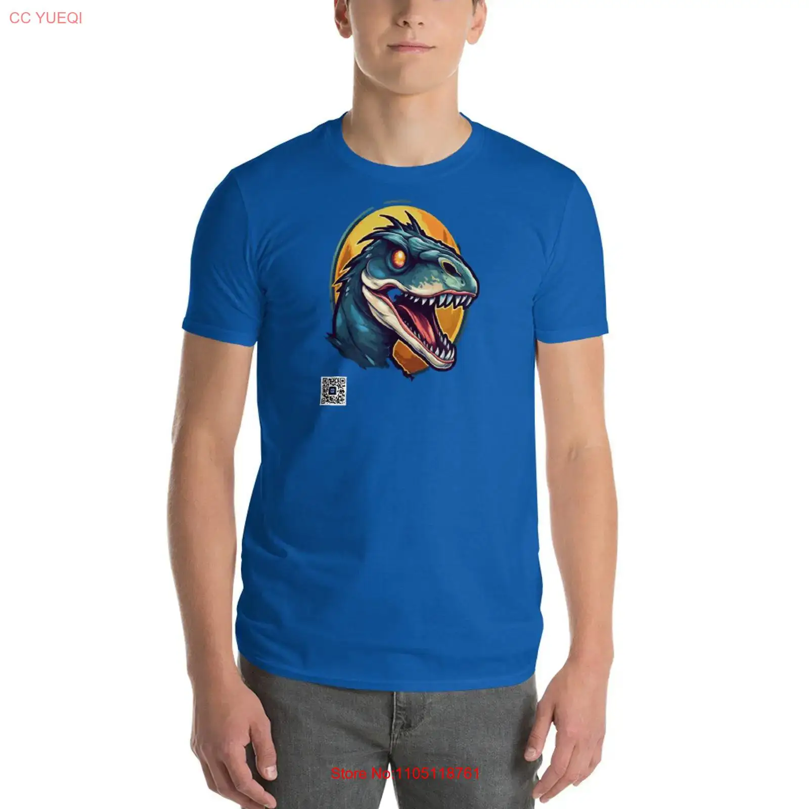 3D Printing Qr Code - Dinosaurus T-shirt smartphone camera scannbaar AR