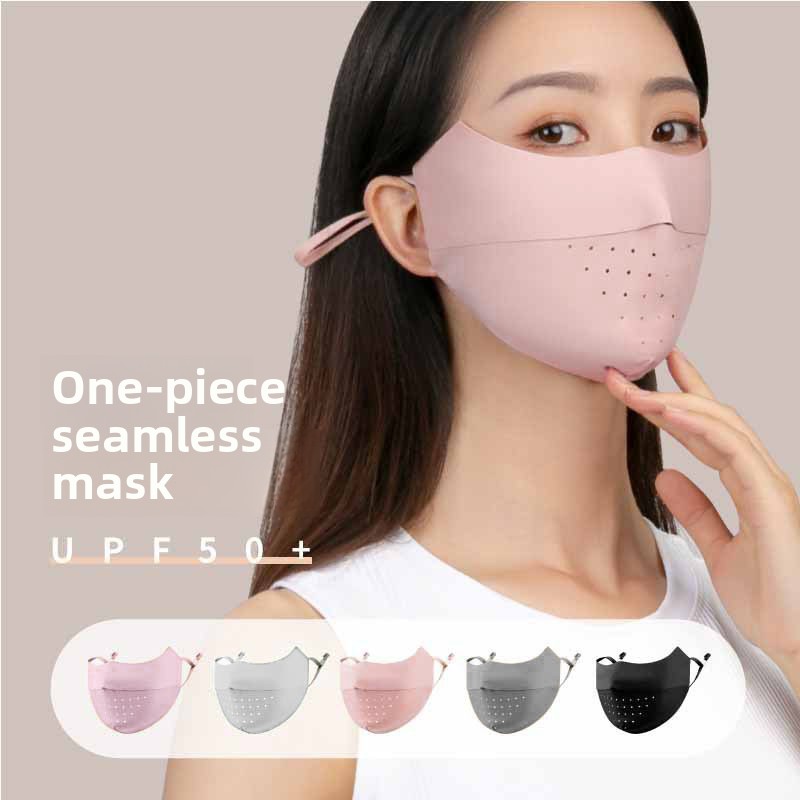 3D Printing Mask - Zonnebrandmasker, ijszijde naadloos zomer dames UV-bescherming