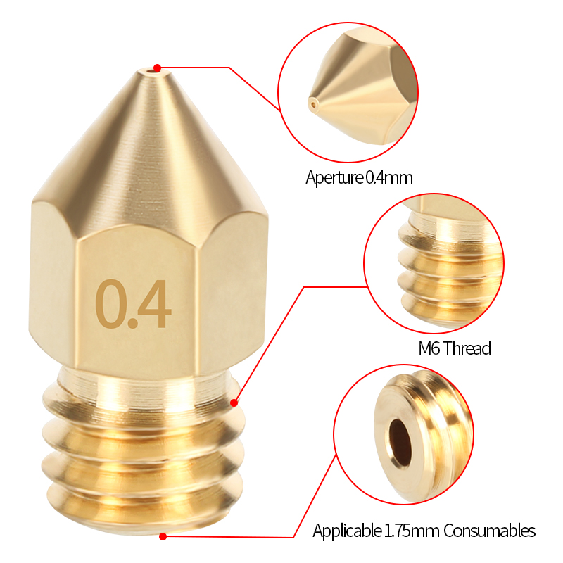 MK8 Messing Mondstuk 0.2/0.3/0 - 3D Printing Ender recensie en prijs
