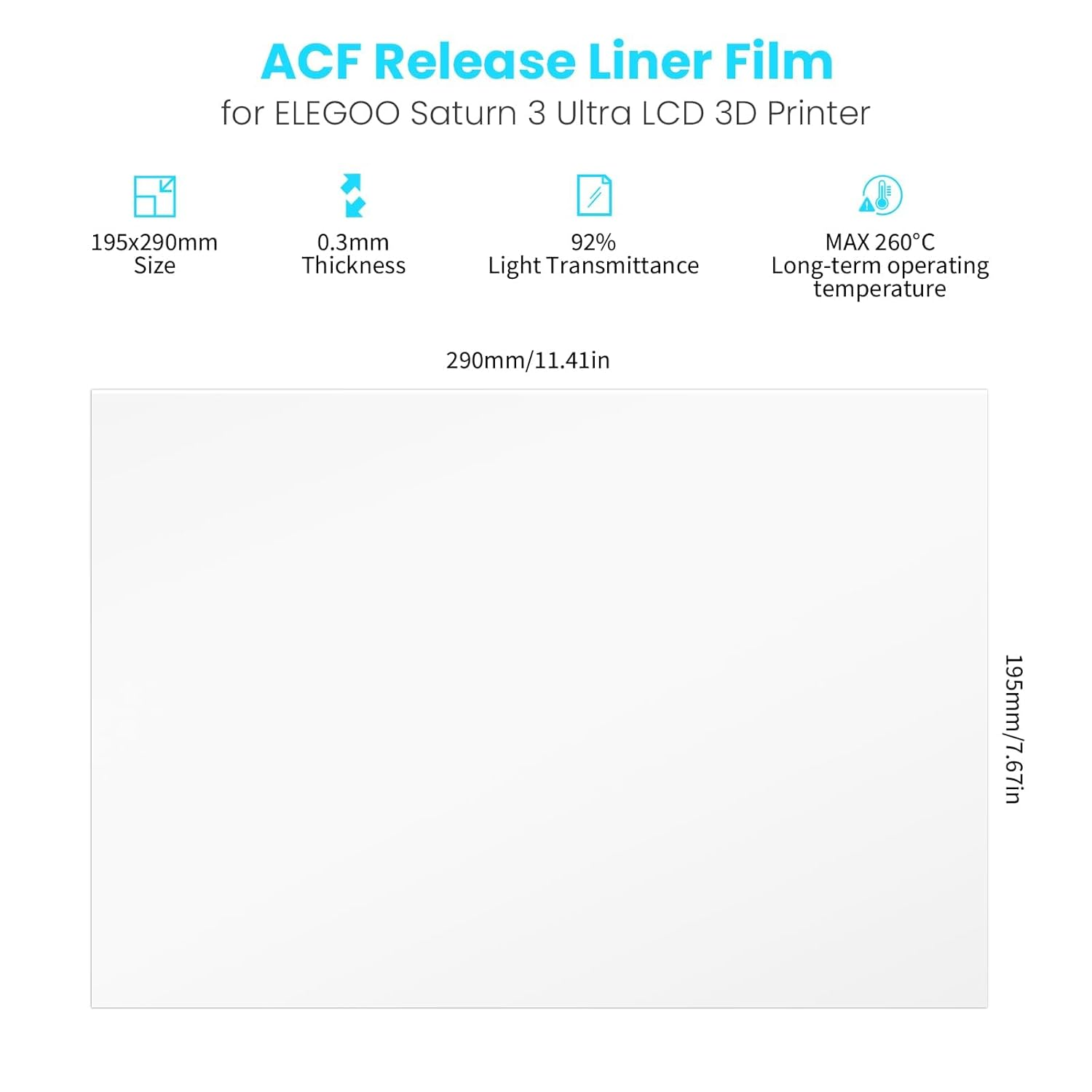 Film voor ELEGOO PFA Release L - 3D Printer Resin recensie en prijs