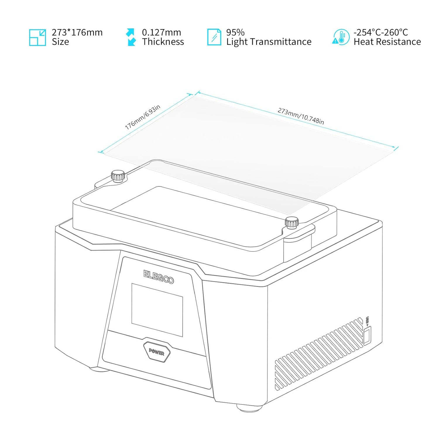 Film voor ELEGOO PFA Release L - 3D Printer Resin recensie en prijs