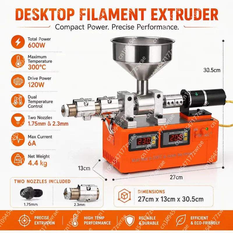 Desktop 3D-print filament-extr - 3D Printing Waste recensie en prijs