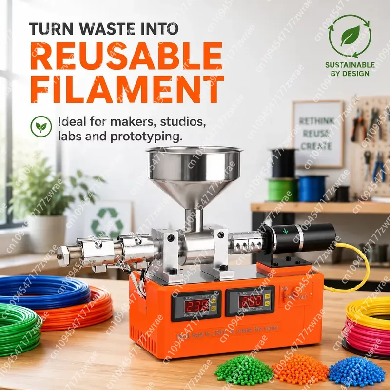 Desktop 3D-print filament-extr - 3D Printing Waste recensie en prijs